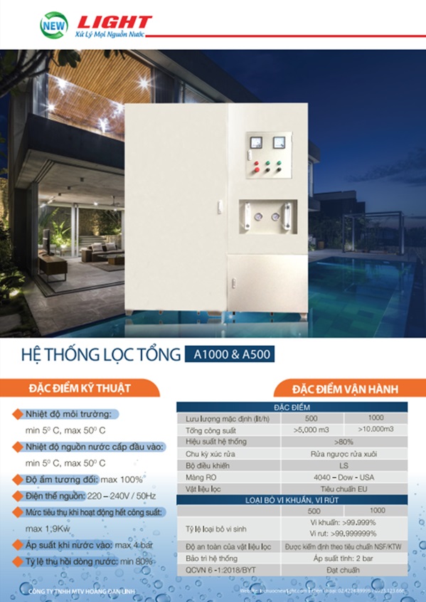lọc tổng biệt thự A1000