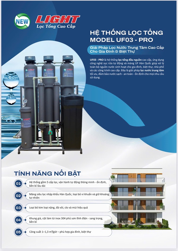 lọc tổng đầu nguồn UF03-Pro NewLight