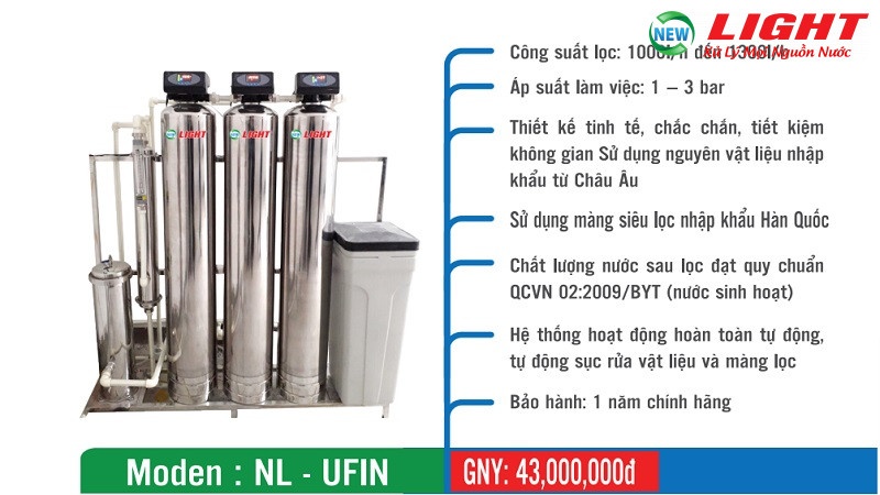 Hệ thống lọc nước Model NL-UFIN